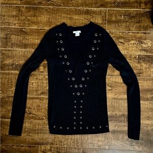 BAR III Eyelet Detail Women's Top
